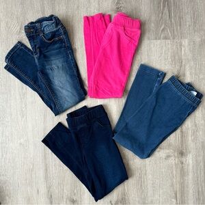 Lot of four Girls Denim Jeggings size 6, Jumping Beans, Hanna Andersson